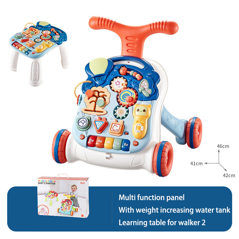 Children's Music Glide Baby Anti-Rollover Walker
