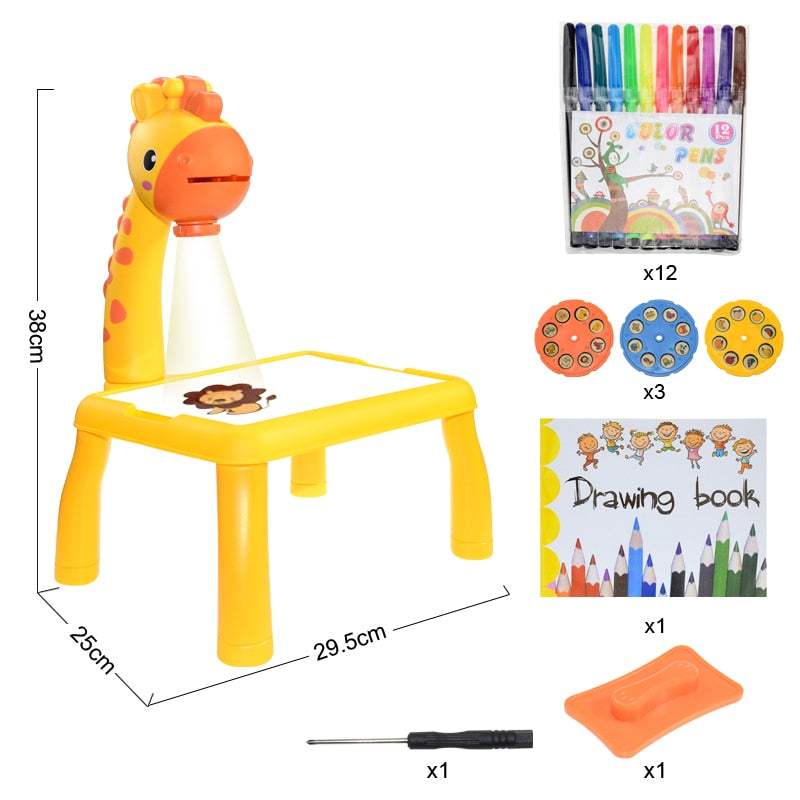 Children LED Projector Art Drawing Table Toy