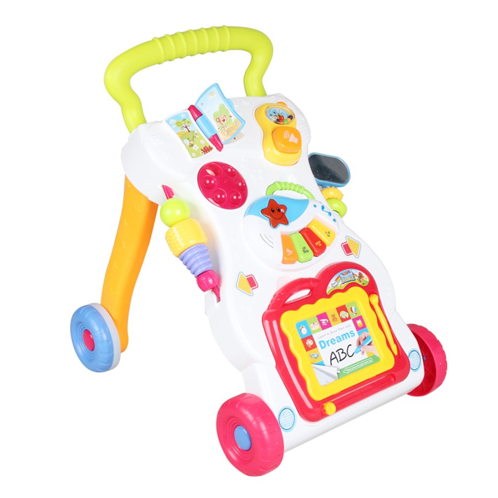 Baby Walker Musical Toddler Trolley Sit to Stand Walker