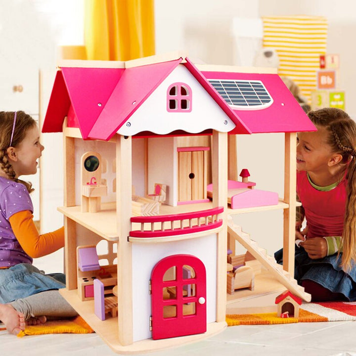 Wooden Dollhouse Furniture Miniature Toy Set