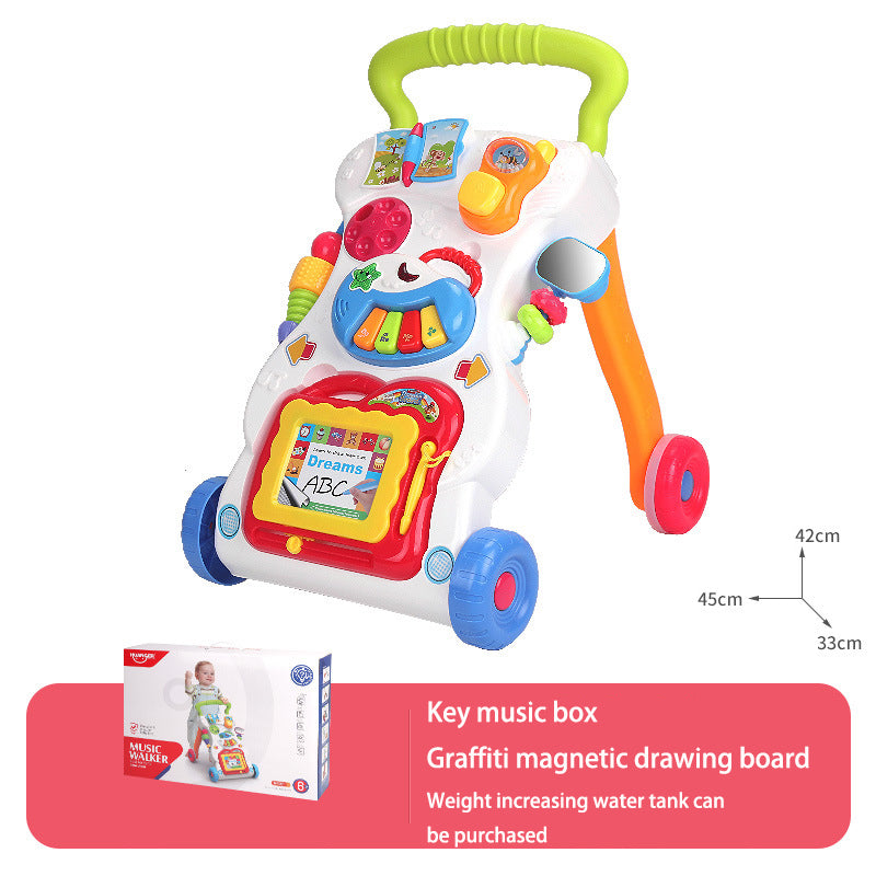 Children's Music Glide Baby Anti-Rollover Walker