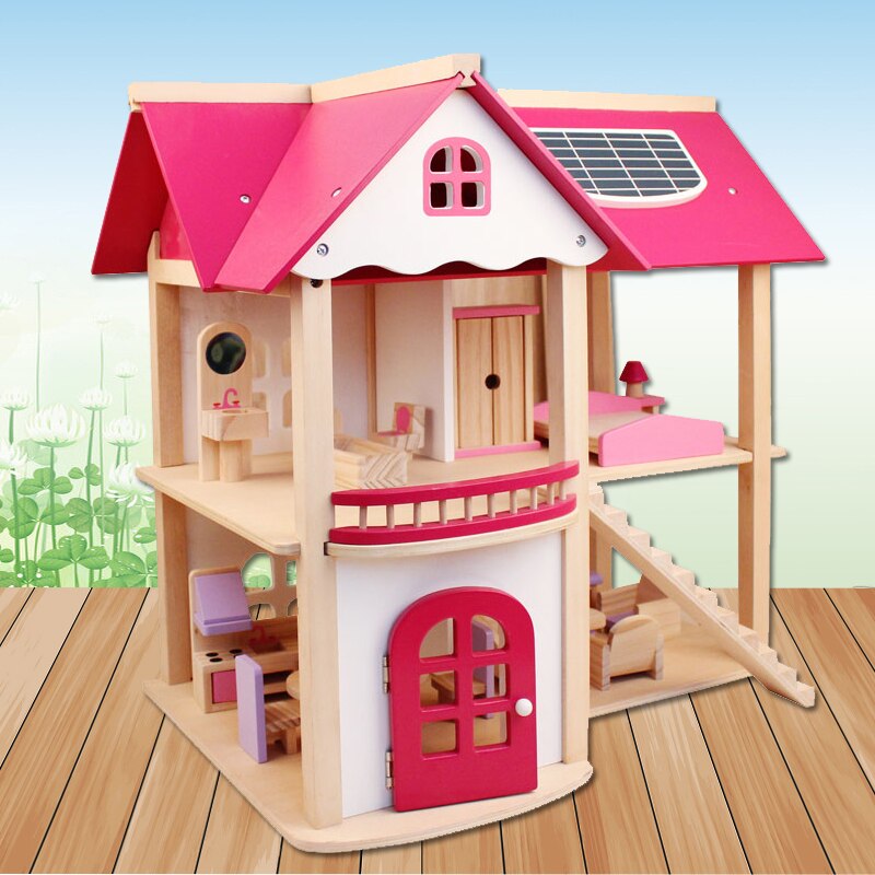 Wooden Dollhouse Furniture Miniature Toy Set