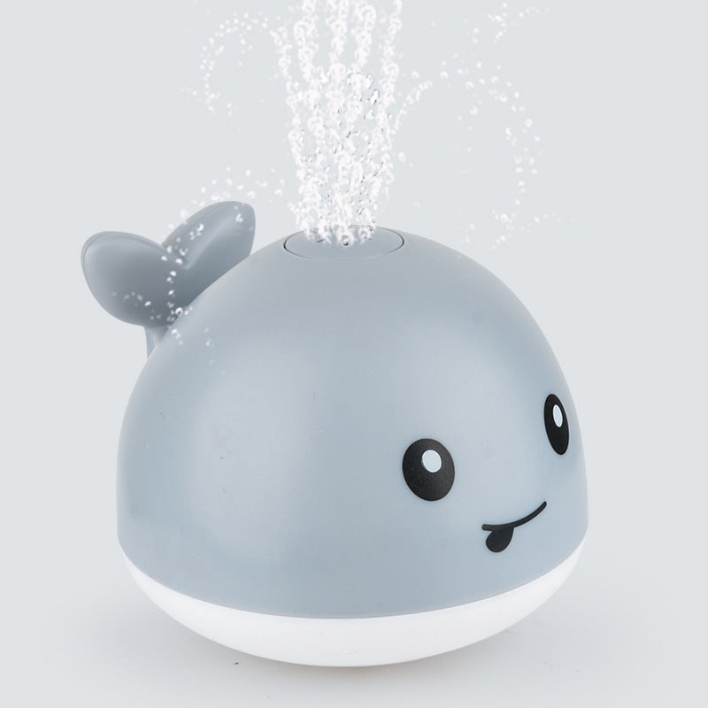 Summer Electric Induction Water Spray Whale Baby Bathroom Bath Toy With Light Music Universal Water Play Toy