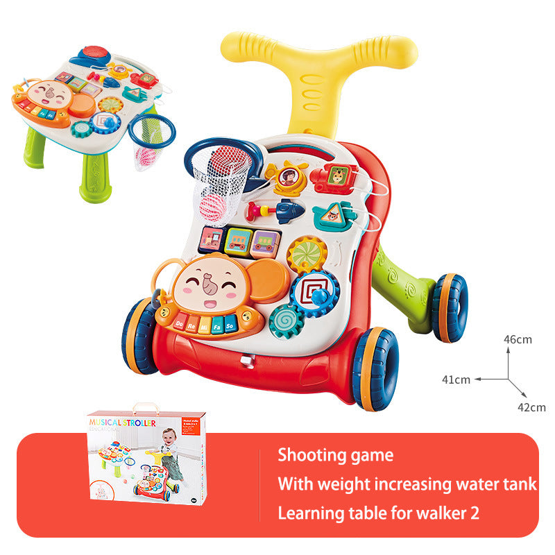 Children's Music Glide Baby Anti-Rollover Walker