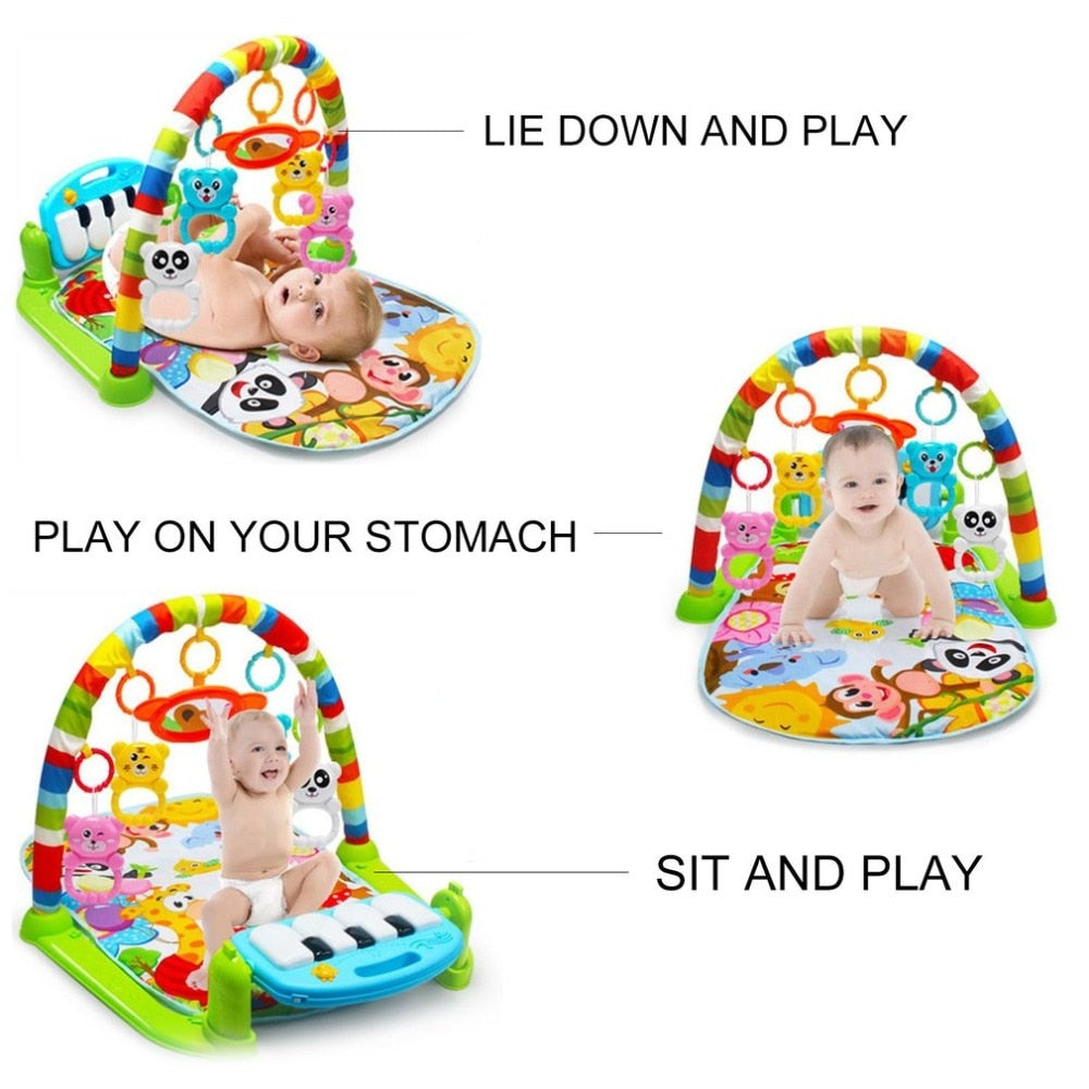 3 in 1 Baby Play Mat Rug Toys Crawling Music