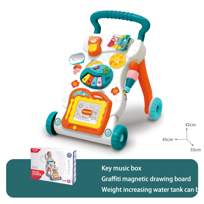 Children's Music Glide Baby Anti-Rollover Walker