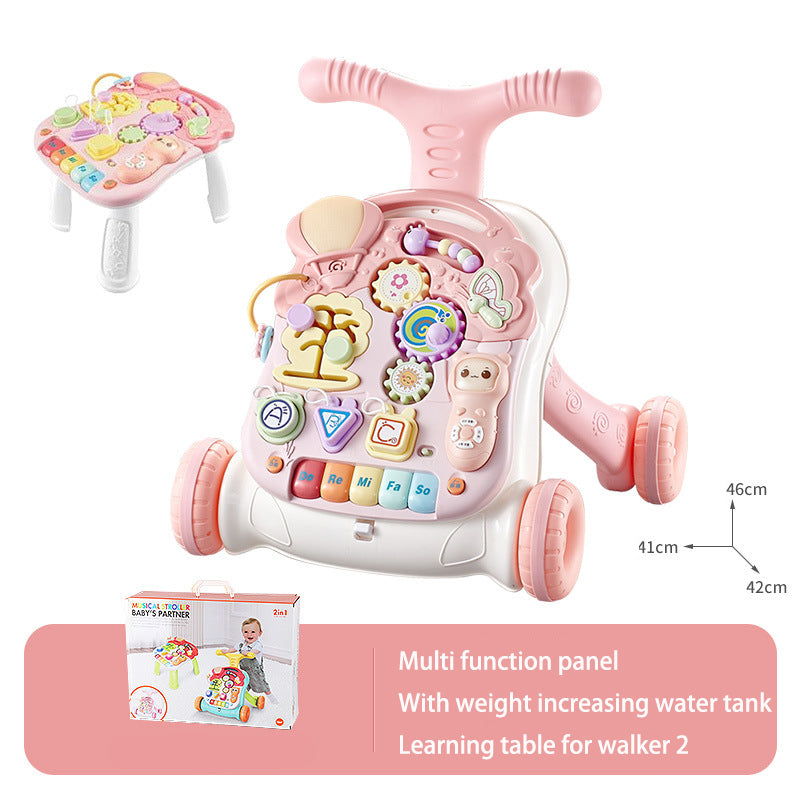 Children's Music Glide Baby Anti-Rollover Walker