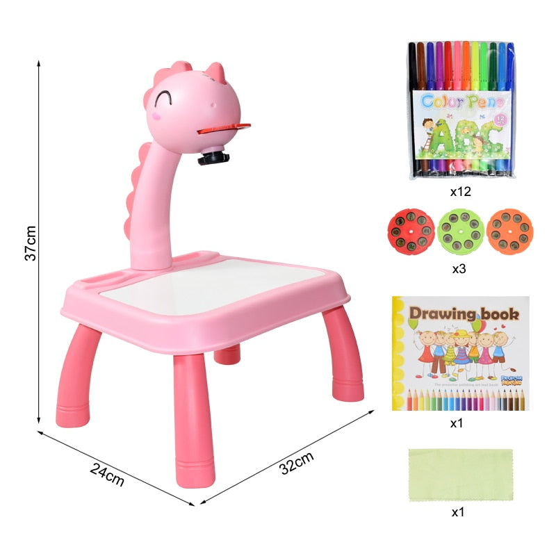 Children LED Projector Art Drawing Table Toy