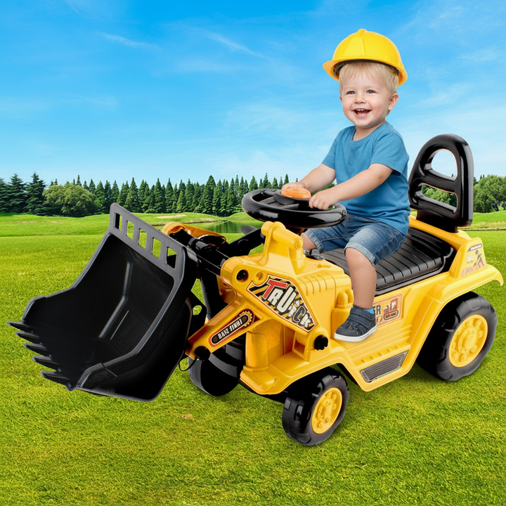 Keezi Ride On Car Toys Kids Excavator Bulldozer Sandpit Digger Car Pretend Play