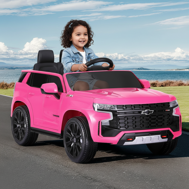 Kids Ride On Car Licensed Chevrolet Tahoe Electric Toys Horn Remote 12V Pink