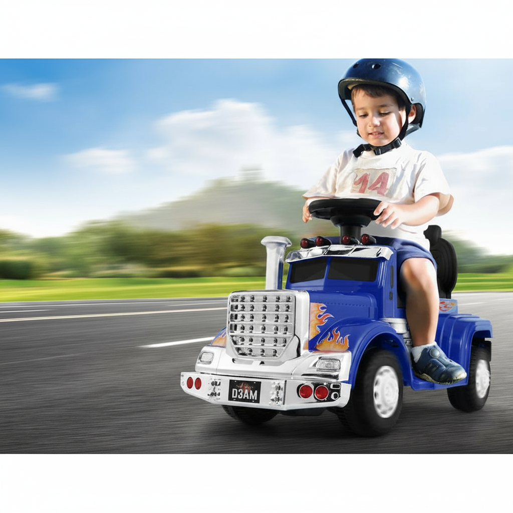 Rigo Kids Electric Ride On Car Truck Motorcycle Motorbike Toy Cars 6V Blue
