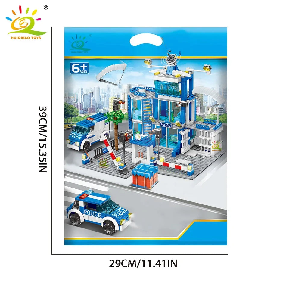 753PCS City Police Station Building Blocks Set