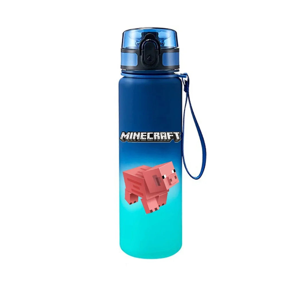 650ML Minecraft Pixel Style Leak proof Water Bottle