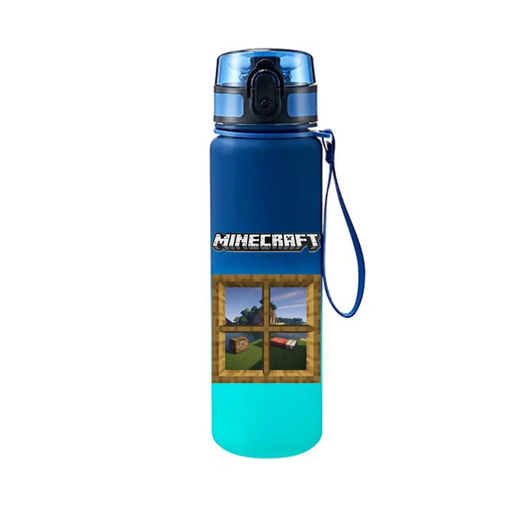 650ML Minecraft Pixel Style Leak proof Water Bottle