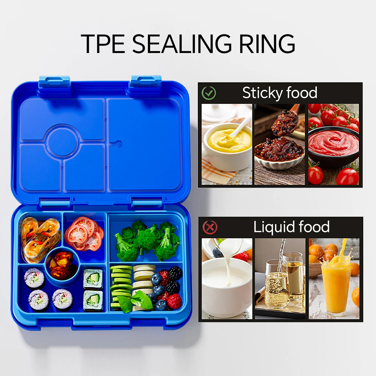 1100ml Cartoon Printed Leakproof Lunch Box Microwavable Bento Box