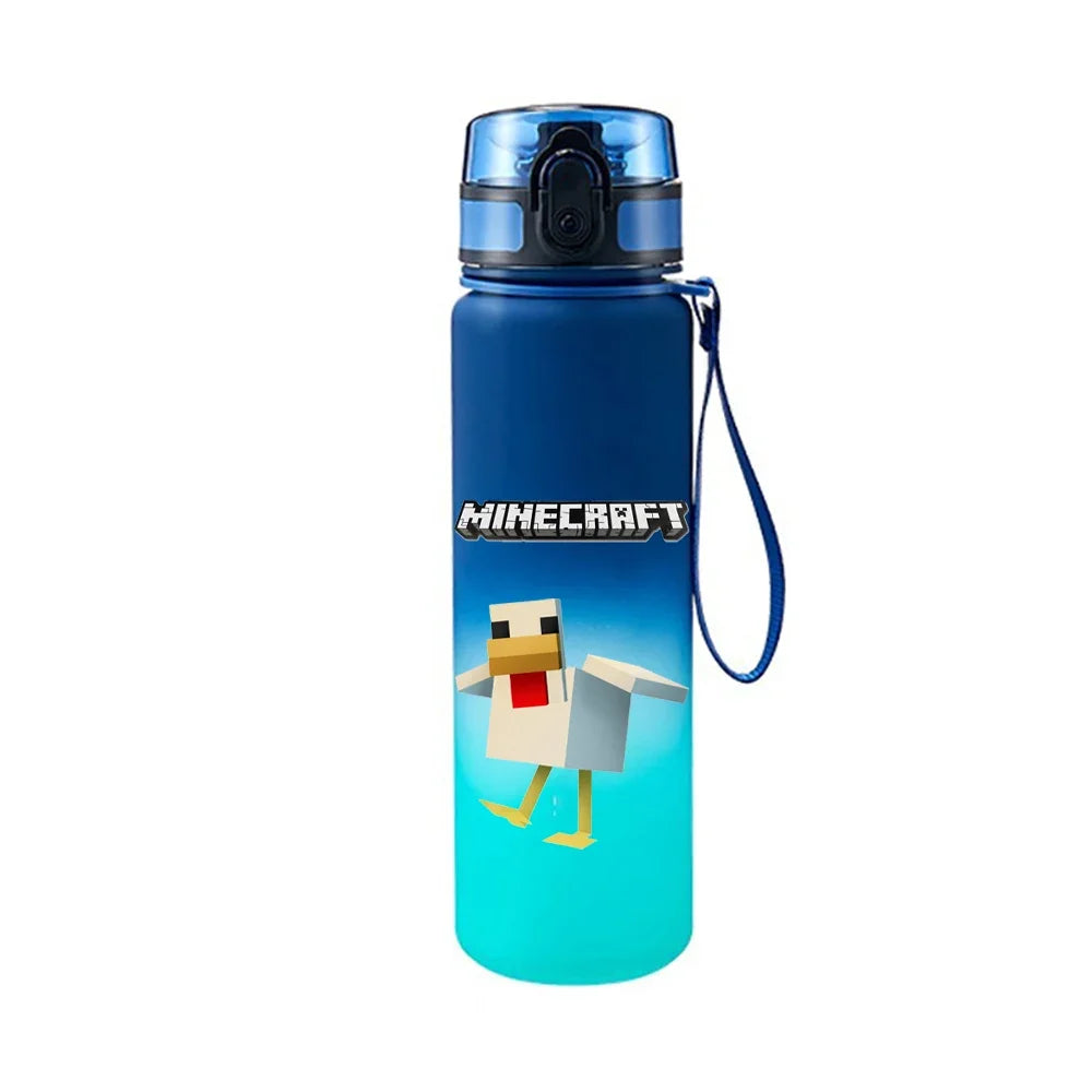 650ML Minecraft Pixel Style Leak proof Water Bottle