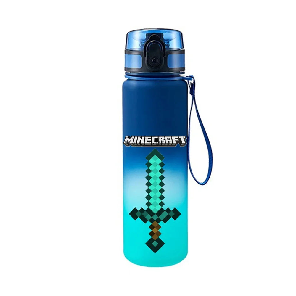 650ML Minecraft Pixel Style Leak proof Water Bottle