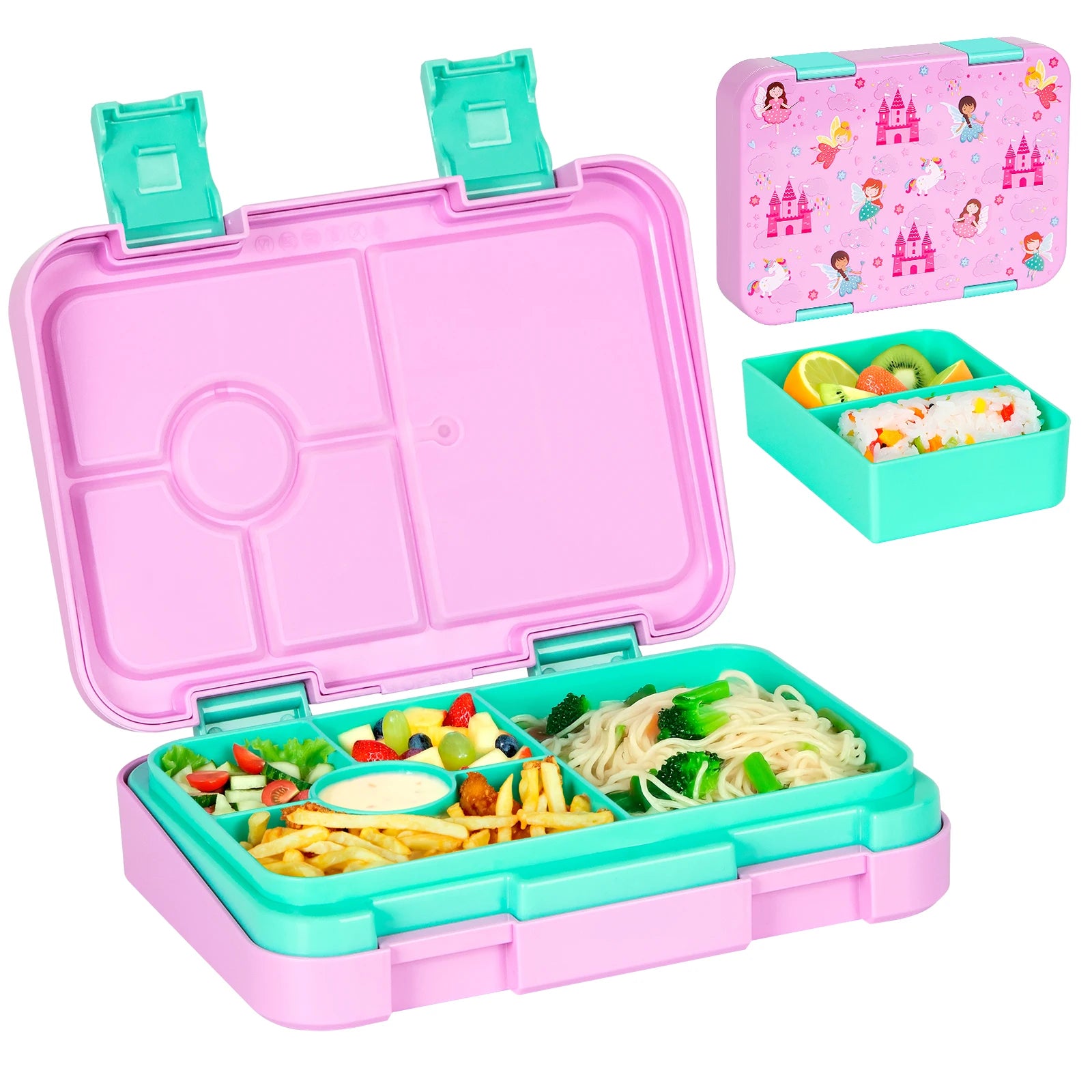 1100ml Cartoon Printed Leakproof Lunch Box Microwavable Bento Box