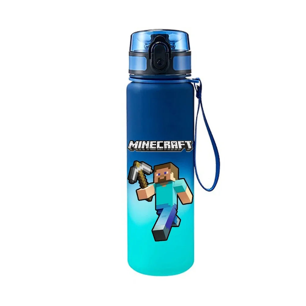 650ML Minecraft Pixel Style Leak proof Water Bottle