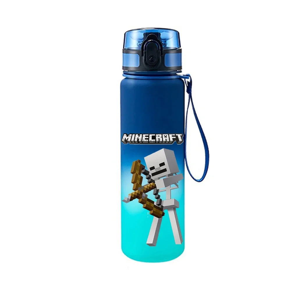 650ML Minecraft Pixel Style Leak proof Water Bottle