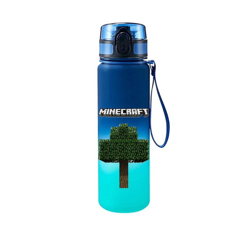 650ML Minecraft Pixel Style Leak proof Water Bottle