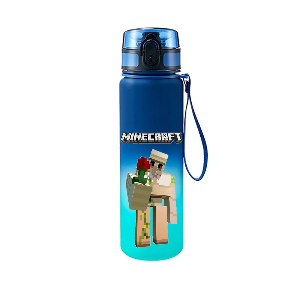 650ML Minecraft Pixel Style Leak proof Water Bottle