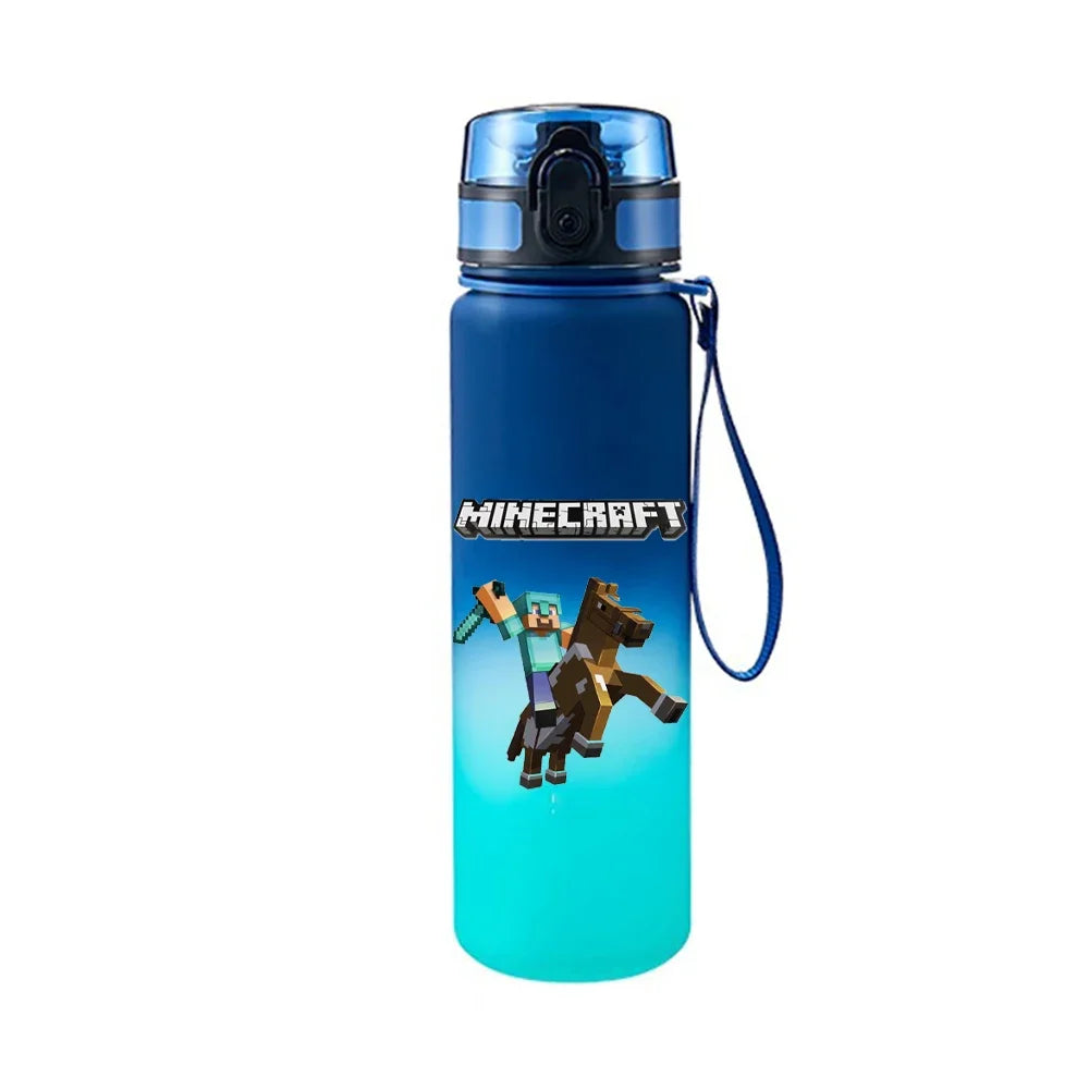 650ML Minecraft Pixel Style Leak proof Water Bottle