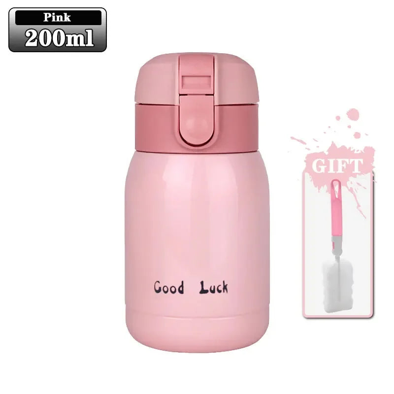 200ML Flip Top Thermos – One Touch Stainless Steel Thermal Mug