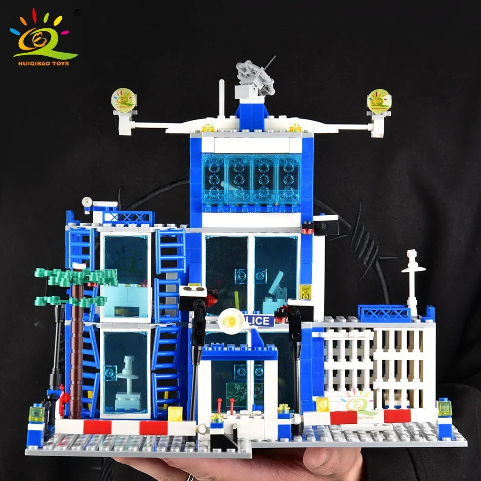 753PCS City Police Station Building Blocks Set