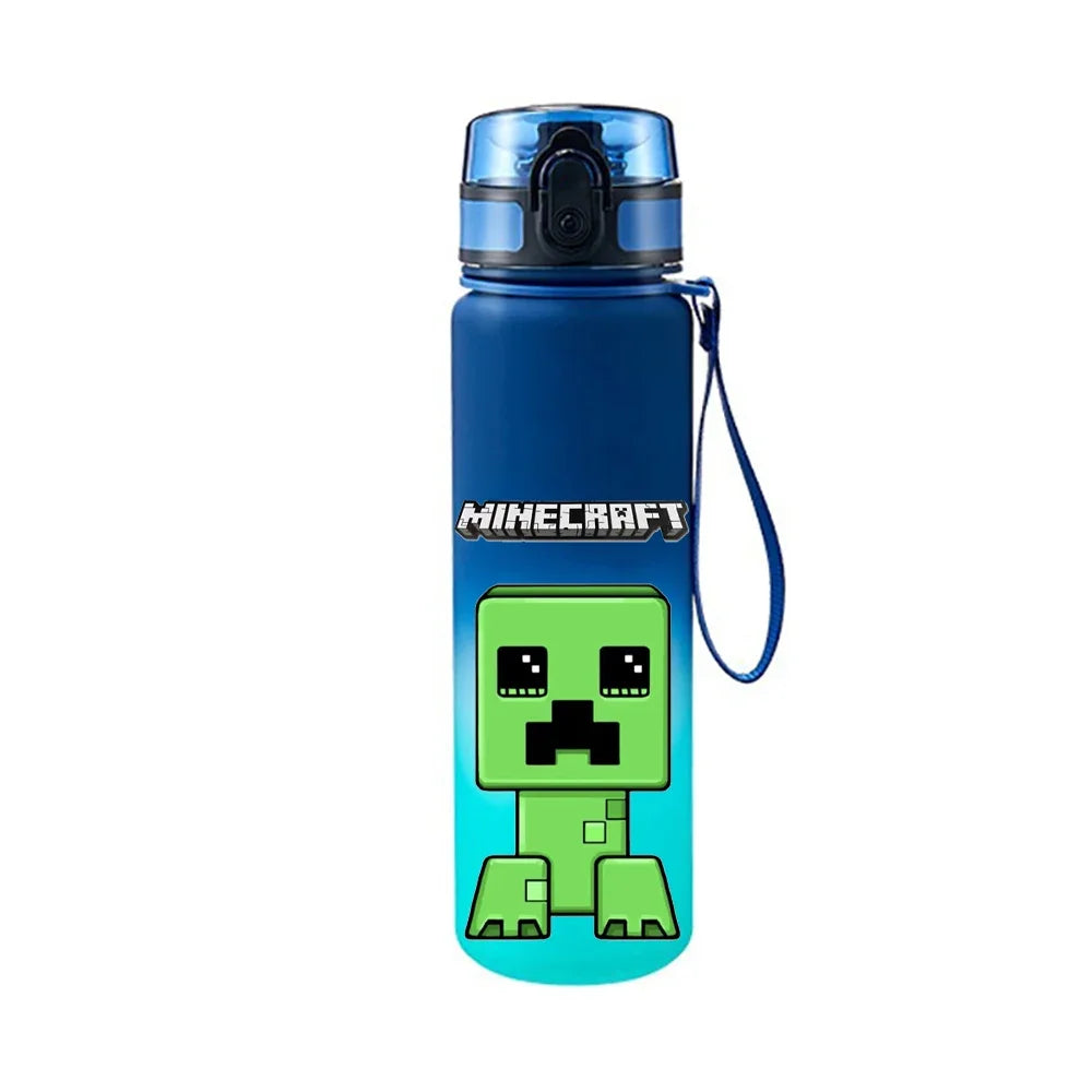 650ML Minecraft Pixel Style Leak proof Water Bottle