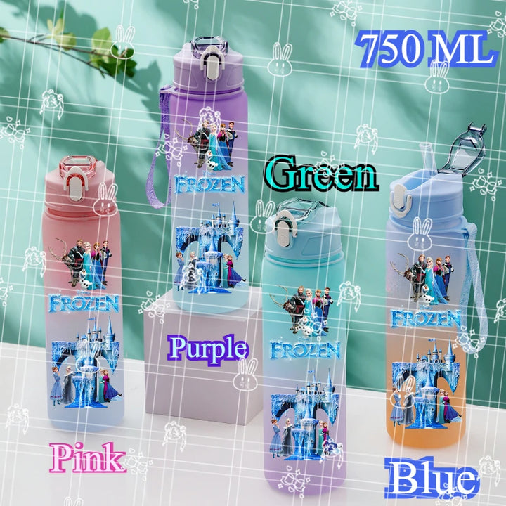 750ML Letter A-L Print Frozen Water Bottle