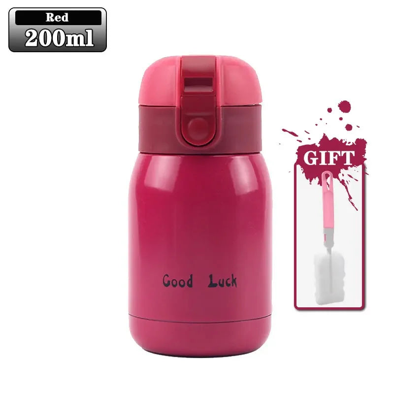 200ML Flip Top Thermos – One Touch Stainless Steel Thermal Mug