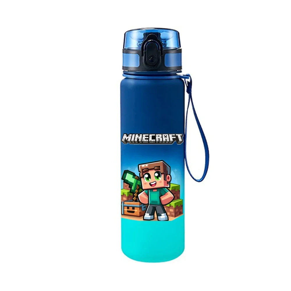 650ML Minecraft Pixel Style Leak proof Water Bottle