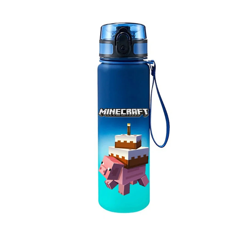 650ML Minecraft Pixel Style Leak proof Water Bottle