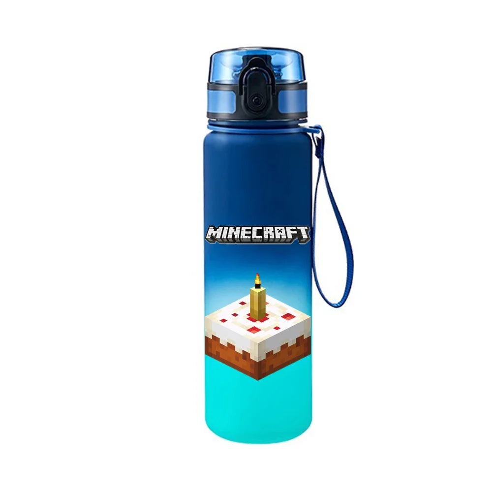 650ML Minecraft Pixel Style Leak proof Water Bottle