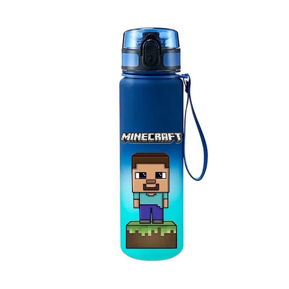 650ML Minecraft Pixel Style Leak proof Water Bottle