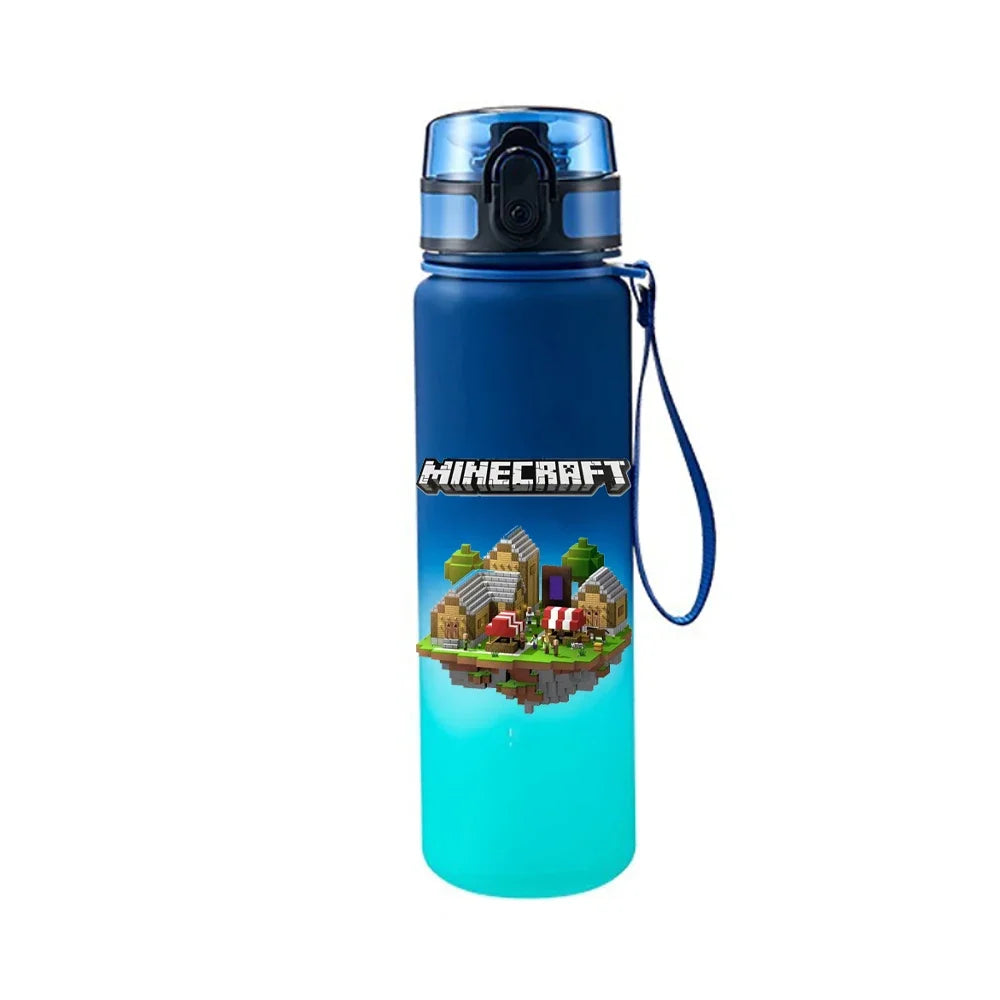 650ML Minecraft Pixel Style Leak proof Water Bottle