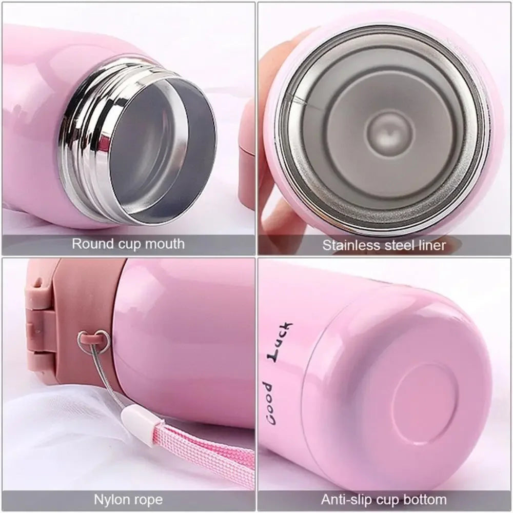 200ML Flip Top Thermos – One Touch Stainless Steel Thermal Mug