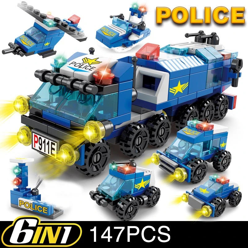 Police Vehicle Building Blocks Sets