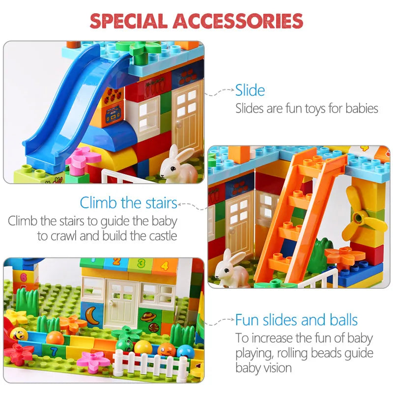 153PCS House Castle Big Building Blocks