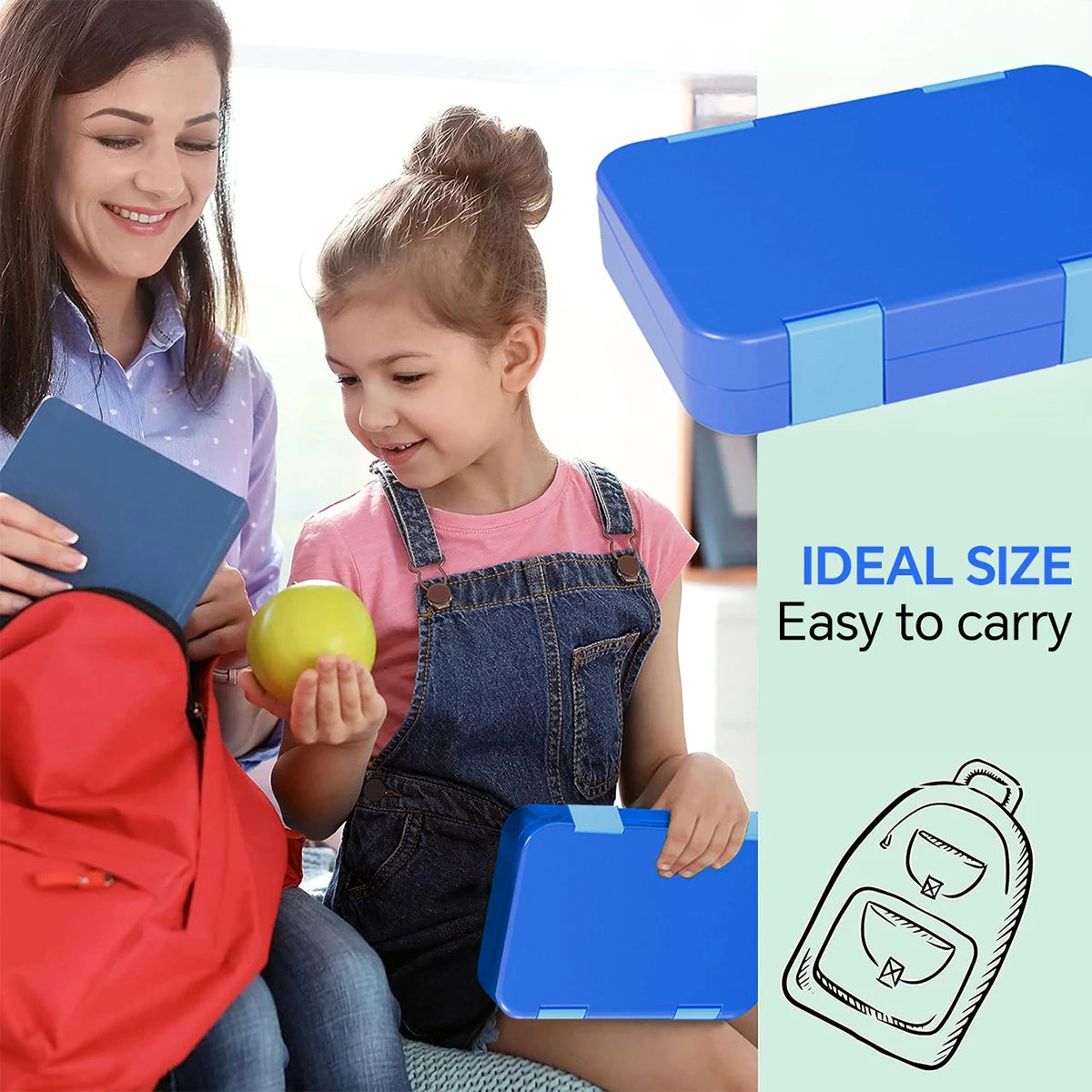 1100ml Cartoon Printed Leakproof Lunch Box Microwavable Bento Box