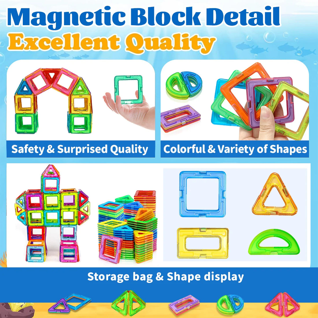 STEM Magnetic Building Blocks – Educational DIY Construction Toy Set for Kids