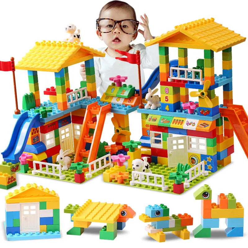 153PCS House Castle Big Building Blocks