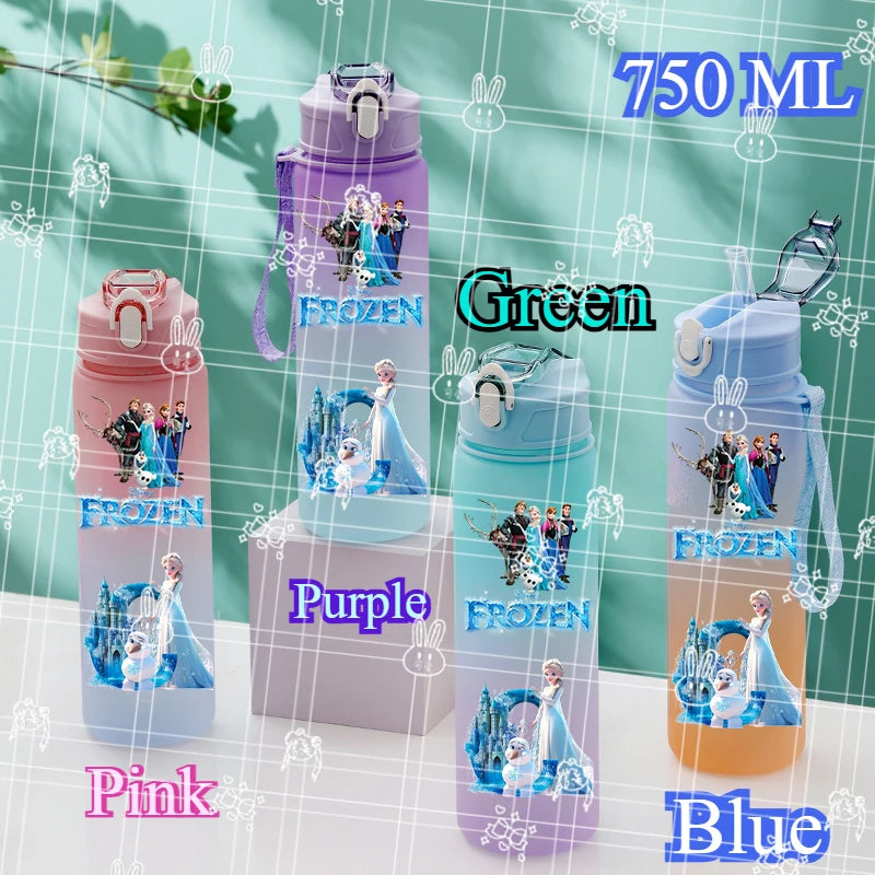 750ML Letter A-L Print Frozen Water Bottle