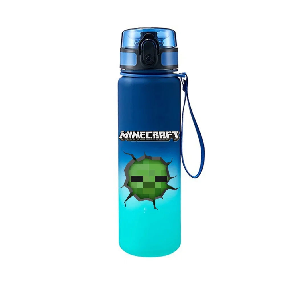 650ML Minecraft Pixel Style Leak proof Water Bottle