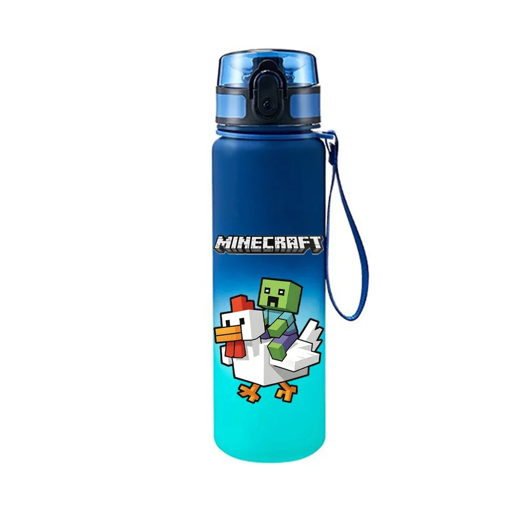 650ML Minecraft Pixel Style Leak proof Water Bottle