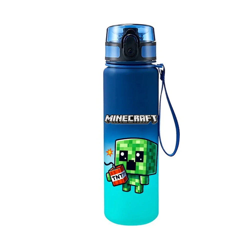 650ML Minecraft Pixel Style Leak proof Water Bottle