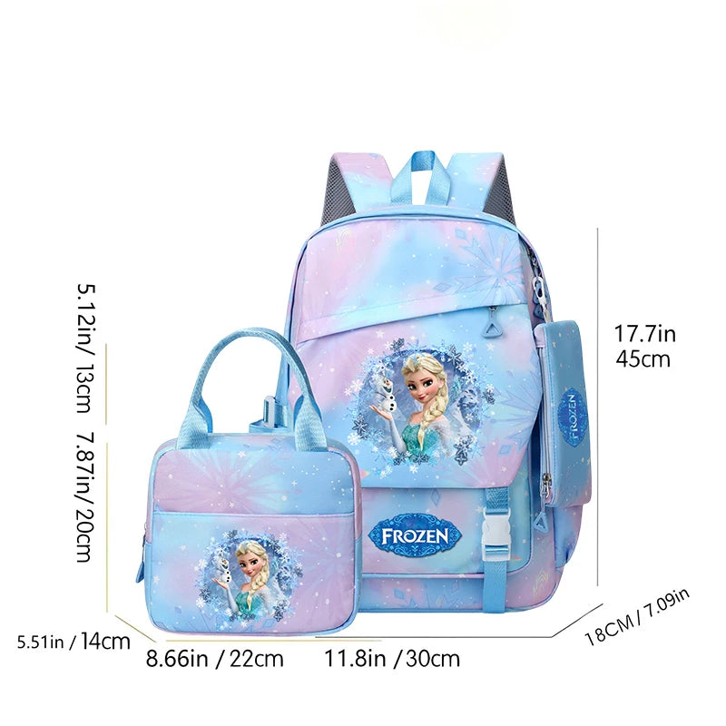 3 PC Frozen School Backpack Set