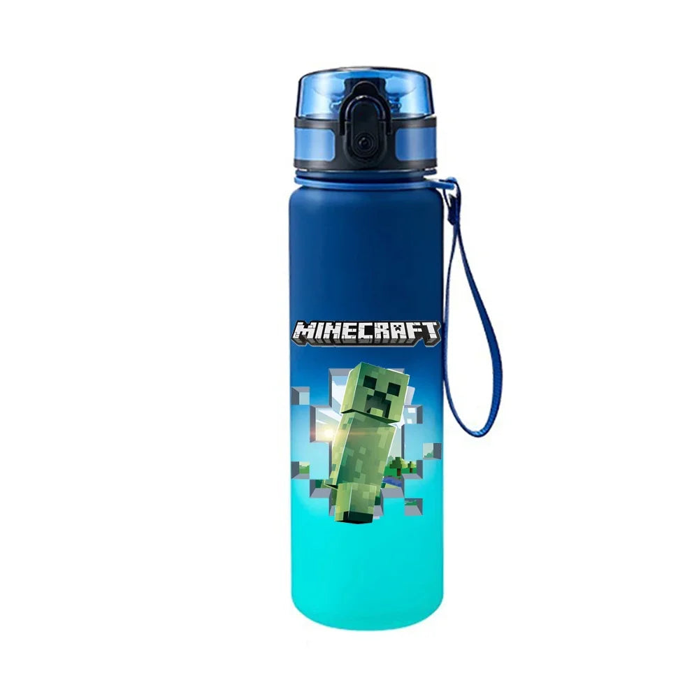 650ML Minecraft Pixel Style Leak proof Water Bottle