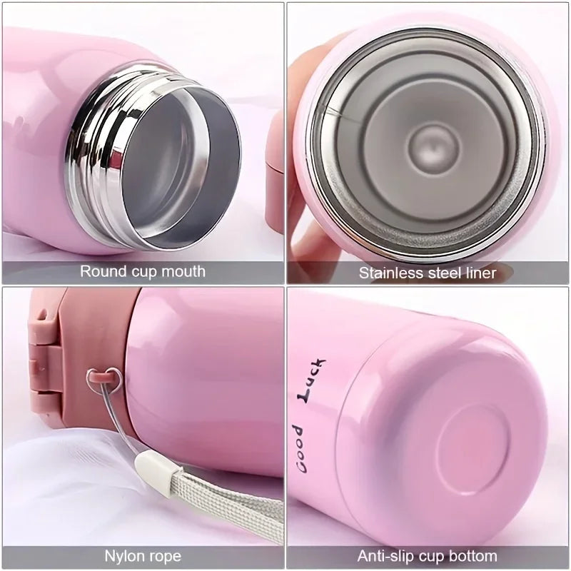 200ML Flip Top Thermos – One Touch Stainless Steel Thermal Mug